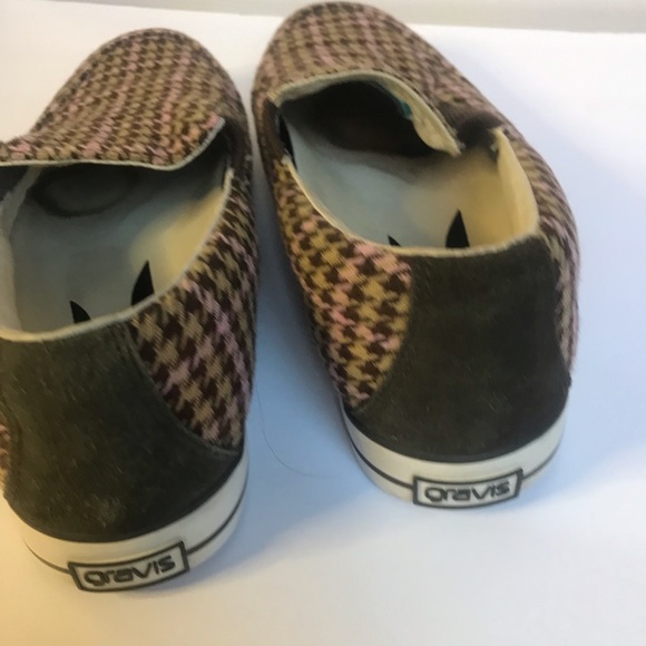 Gravis Womens Lowdown So Chocolate houndstooth slip-on shoes size 8.5 - Picture 2 of 8